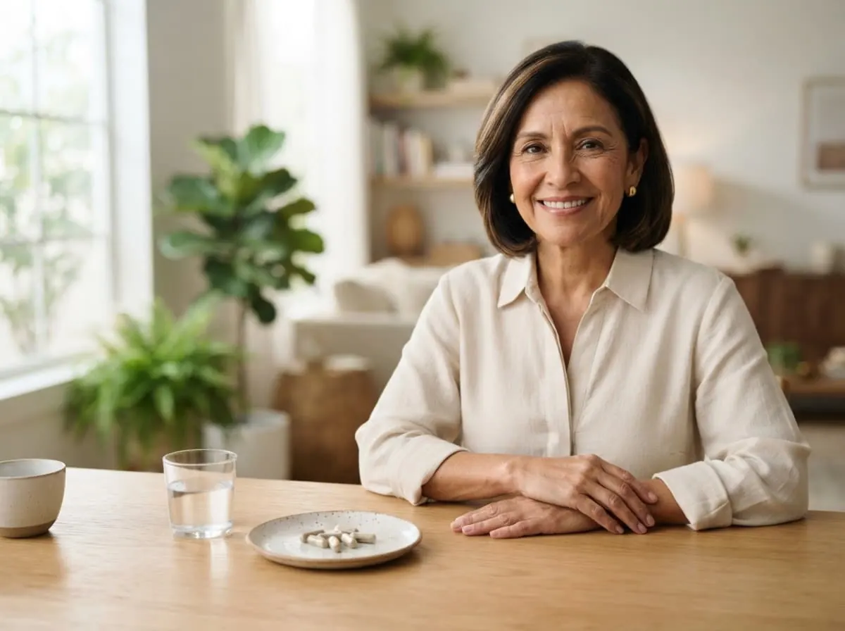Mujer latinoamericana con un estilo de vida saludable